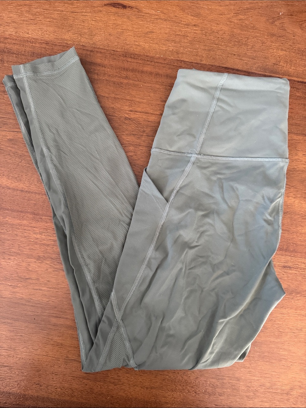 Victoria's Secret High-Waist Leggings in Olive Green